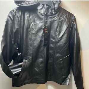 Men's Black Performance Leather Jacket